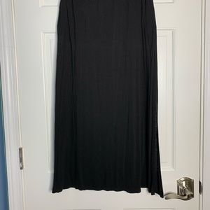 Loft Black Maxi skirt side slit with Pockets! SP